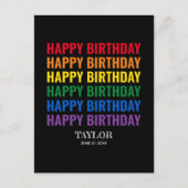 Gelukkige verjaardag LGBT trots LGBTQ Transgender Briefkaart (Voorkant)