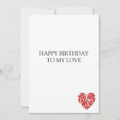 Gelukkige Verjaardag Liefde, Rode Hart & Foto, Cus (Voorkant)