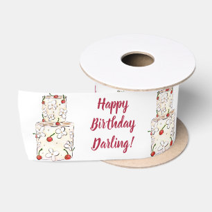 Gelukkige verjaardag lieve kersencake lint