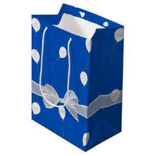 Gelukkige verjaardag lint en ballonnen medium cadeauzakje