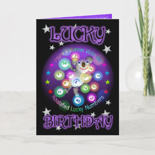 Gelukkige Verjaardag Lucky Lottery Wenskaart Kaart