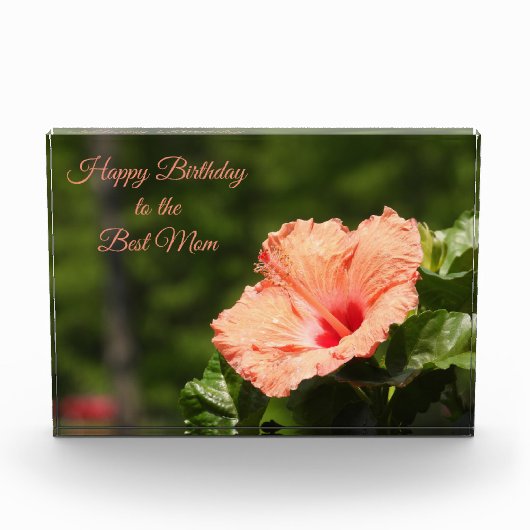 Gelukkige Verjaardag Mam Hibiscus Fotoblokken (Voorkant)