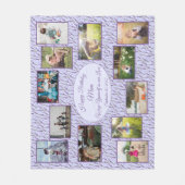 Gelukkige Verjaardag Mam Lavendel Foto Collage Fleece Deken (Voorkant)