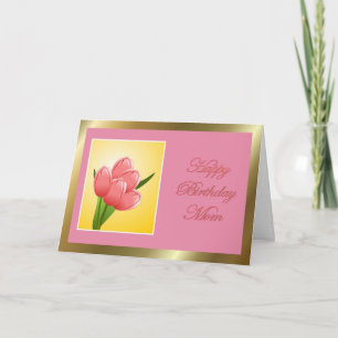 Gelukkige Verjaardag Mama met Tulp Kaart