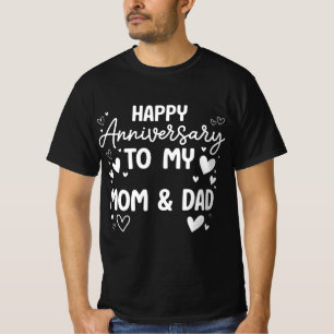 Gelukkige verjaardag mama papa t-shirt