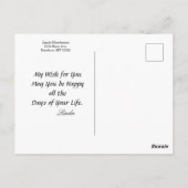 Gelukkige Verjaardag Mannen Kokosnoten Bomen Tropi Briefkaart (Achterkant)