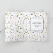 Gelukkige Verjaardag Meisje Paarse Kat Brede Ogen Kaart (Binnen)