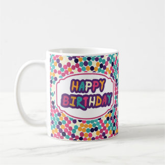 Gelukkige Verjaardag met Douanetekst Rode Groene K Koffiemok