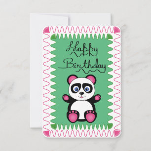 Gelukkige verjaardag met roze panda