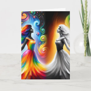 Gelukkige verjaardag, mijn Gemini vriend Kaart