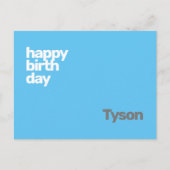 gelukkige verjaardag minimaal eenvoudig modern briefkaart (Voorkant)