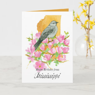 Gelukkige verjaardag Mississippi Mockingbird Magno Kaart