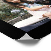 Gelukkige Verjaardag Moderne Fotocollage Zwart en Poster (Hoek)