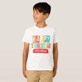 Gelukkige Verjaardag Moderne Speelse Leuke Eenvoud T-shirt (Voorkant volledig)