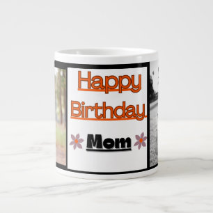 Gelukkige verjaardag moeder, beste moeder, aangepa extra grote beker