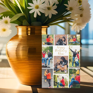 Gelukkige Verjaardag Moeder Fotocollage van Dochte Kaart