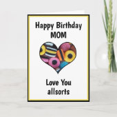 Gelukkige Verjaardag Moeder Leuk Aangepaste Zoetho Kaart (Voorkant)