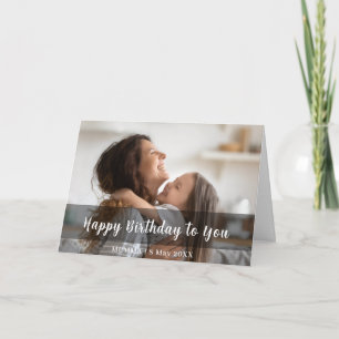 Gelukkige Verjaardag Moeder Modern Script Ontwerp Kaart
