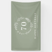 Gelukkige Verjaardag Moeder Oma Wijze Groen Blad Spandoek (Verticaal)