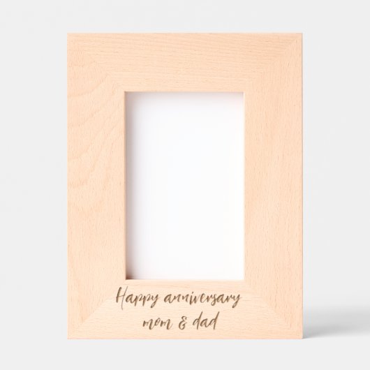 Gelukkige verjaardag moeder & vader typografie gegraveerde lijstjes (Voorkant)