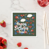 Gelukkige Verjaardag Mooie Lente Papieren Servette Servet (Insitu)