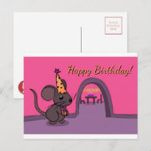 Gelukkige Verjaardag - Muis Briefkaart (Voorkant / Achterkant)
