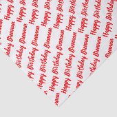 Gelukkige Verjaardag NAAM Custom Tissuepapier (Detail)