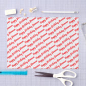 Gelukkige Verjaardag NAAM Custom Tissuepapier (Craft)