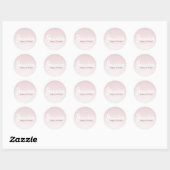 Gelukkige verjaardag,  naam | Roos Ombre Ronde Sticker (Vel)