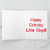 Gelukkige Verjaardag Ninja Warrior met twee Katana Kaart (Binnen)