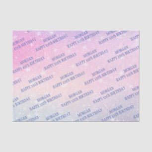 Gelukkige verjaardag, om het even welke leeftijd, tissuepapier