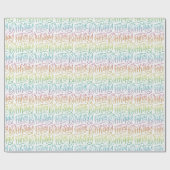 Gelukkige Verjaardag Ombre Gradiënt Hand Lettering Cadeaupapier (Vlak)