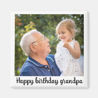 Gelukkige verjaardag opa personaliseren foto magneet