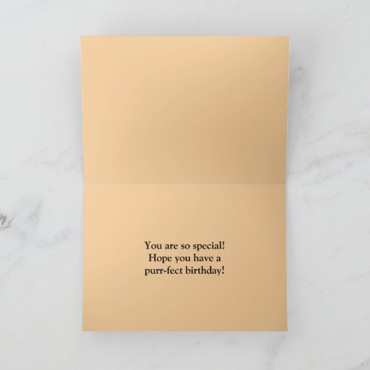 Gelukkige verjaardag, Oranje Tabby Kitten in bed Kaart (Binnen)