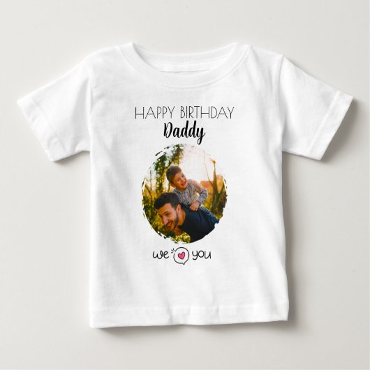 GELUKKIGE VERJAARDAG PAPA BABY KLEDING AANGEPASTE (Voorkant)