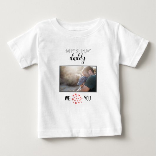 GELUKKIGE VERJAARDAG PAPA BABY KLEDING AANGEPASTE (Voorkant)