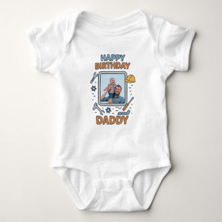 GELUKKIGE VERJAARDAG PAPA BABY KLEDING AANGEPASTE  ROMPER