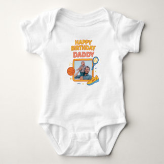 GELUKKIGE VERJAARDAG PAPA BABY KLEDING AANGEPASTE  ROMPER