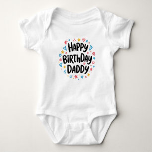 GELUKKIGE VERJAARDAG PAPA BABYKLEDING ROMPER