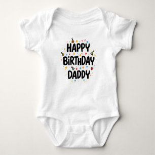 GELUKKIGE VERJAARDAG PAPA BABYKLEDING ROMPER