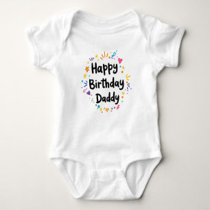 GELUKKIGE VERJAARDAG PAPA BABYKLEDING ROMPER