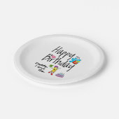 Gelukkige verjaardag. Papa, ik hou van je. Papieren Bordje (Gekanteld)