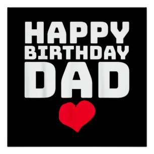 Gelukkige verjaardag papa perfect poster
