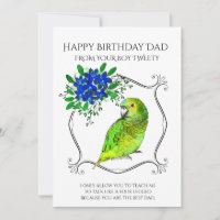 Gelukkige verjaardag papa van de vogel