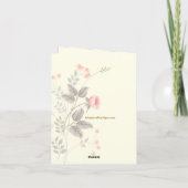 Gelukkige Verjaardag - Pastel Floral-Gold Baloons Kaart (Achterkant)