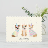 Gelukkige verjaardag Pembroke Welsh Corgi Dogs Kaart (Staand voorkant)