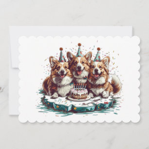 Gelukkige verjaardag Pembroke Welsh Corgi Dogs Kaart