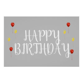 Gelukkige verjaardag perfect poster