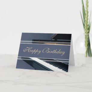 Gelukkige verjaardag - piano kaart
