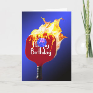 Gelukkige verjaardag Pickleball Paddle in brand Kaart